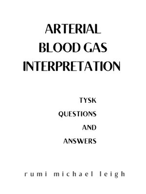 cover image of Arterial blood gas interpretation